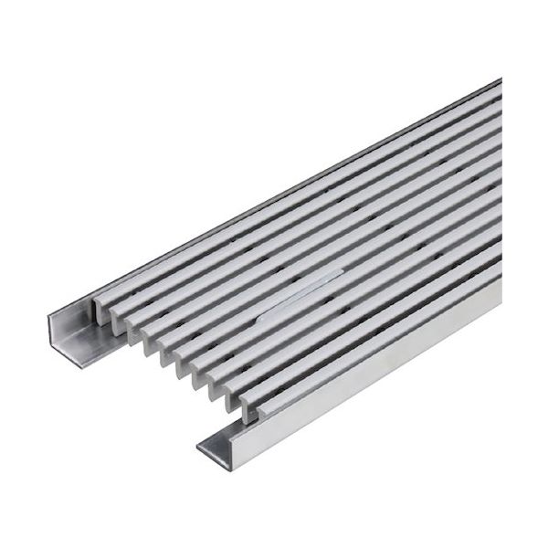 カネソウ 樹脂製グレーチング 縦目タイプ 屋内用 把手付 グレー PV-A-12020-GRAY-TOTTETSUKI 1枚（直送品）