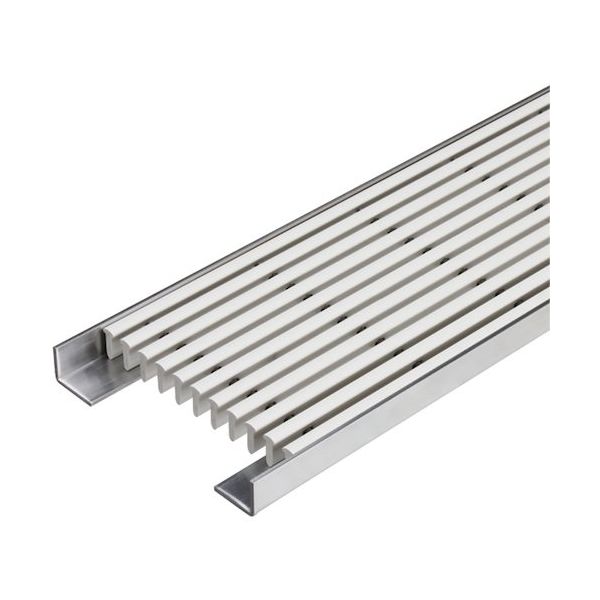 カネソウ 樹脂製グレーチング 縦目タイプ 屋内用 把手なし ベージュ PV-A-14020-BEIGE-TOTTENASHI 1枚（直送品）