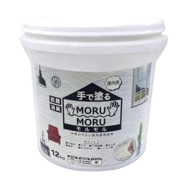 ニッペホームプロダクツ ニッぺ 室内かべ用塗料 STYLE MORUMORU 屋内用 12kg 4976124882913 1個（直送品）