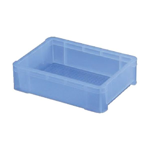 積水 【受注生産品】PZ型コンテナ PZー0002 透明ブルー 透明青 PZ2BSKB-BETTYUU TMB 1セット(500個)（直送品）