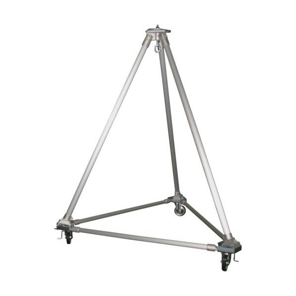 江崎機械工業 江崎 アルミ合金製三脚KC型(キャスター架台付) 定格荷重500kg KC25-500 1台 315-0363（直送品）
