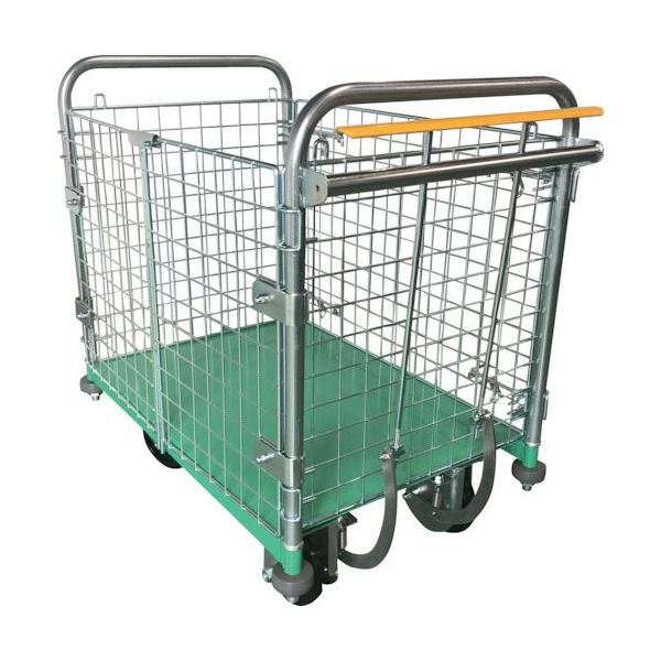 神戸車輌製作所 カンベ 網付き台車 ハンドストッパー付きメッシュパックロール HSーK629B 1台 337-7245（直送品）