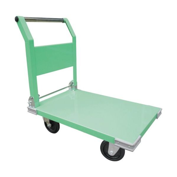 神戸車輌製作所 カンベ 鋼板製片袖四輪運搬車(ハンドル折り畳み式)