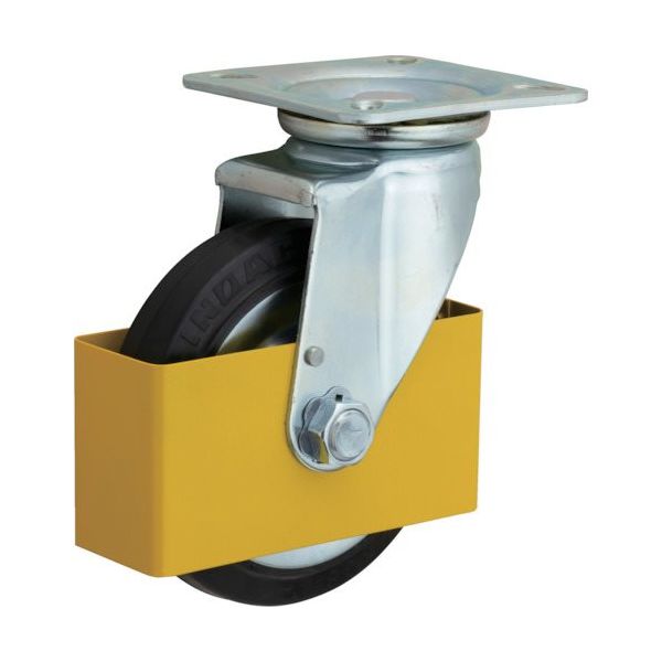 イノアック車輪 イノアック 中荷重用キャスターゴム車輪付タイプ 150径 自在金具安全カバー付き GR150WJC 1個 382-5174（直送品）