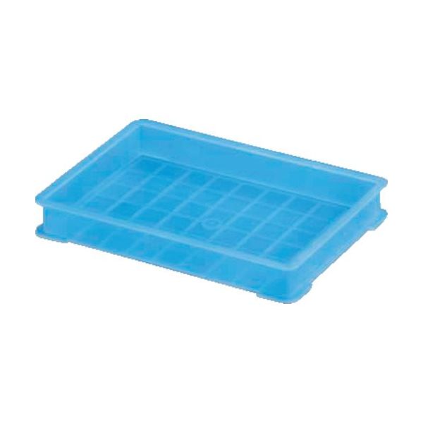 積水 【受注生産品】PZ型コンテナ PZー0004 透明ブルー 透明青 PZ41SKB-BETTYUU TMB 1セット(500個)（直送品）