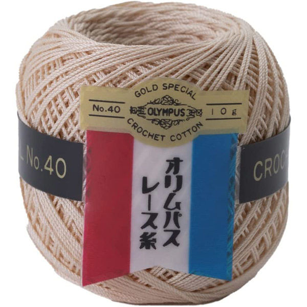 オリムパス製絲 金票 レース糸 #40 Col.810 ベージュ系 10g 約89m OLY-10G-810 1箱/3玉セット（直送品）