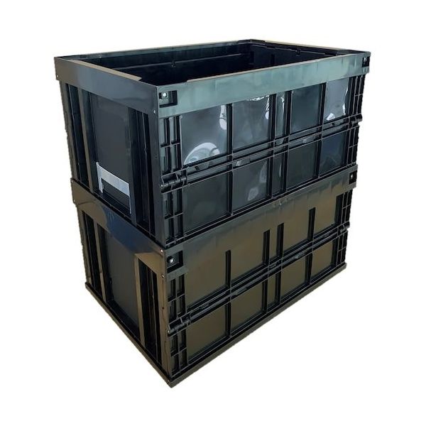 松本産業 オリコン 150L ブラック 150BL 1セット(2個) 568-7793（直送品）