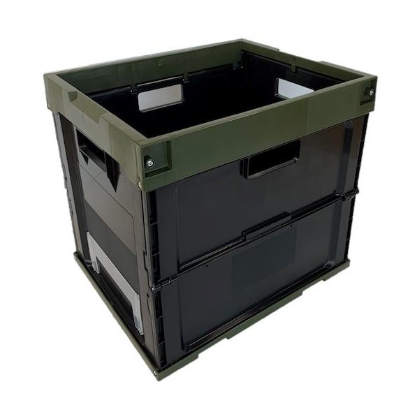 松本産業 オリコン 32L カーキ/ブラック 32GBL 1セット(2個) 570-3266（直送品）