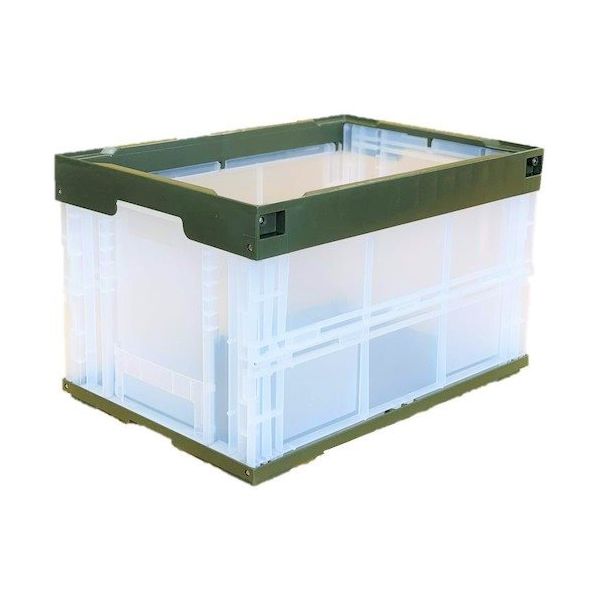 松本産業 オリコン 50L カーキ/クリア 50GC 1セット(2個) 570-3277（直送品）