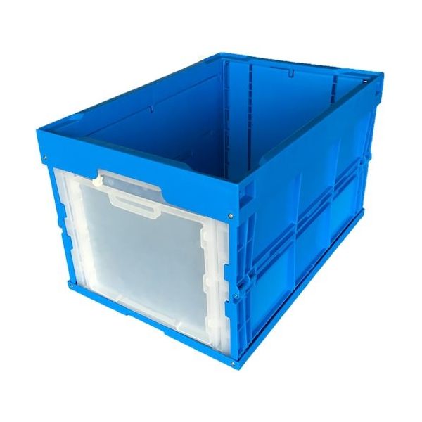 松本産業 オリコン 1面窓 50L ブルー/窓クリア CW50B 1セット(2個) 570-3272（直送品）