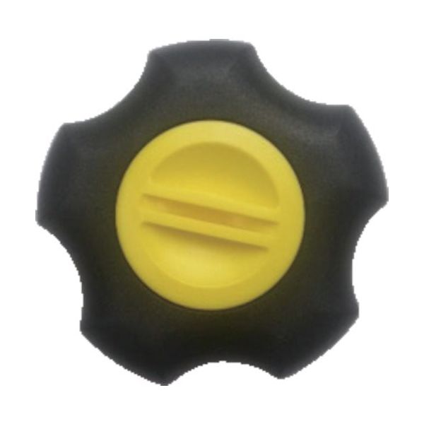 三星産業貿易 三星 フィットノブ M6 本体/黒 キャップ/黄 FIT-K-M6-Y 1セット(90個) 126-9420（直送品）