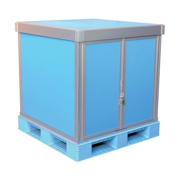 ADF ダンカーゴ一体 1面観音扉・3面パネルタイプ 1100x1100xH900 ブルー DANITP3T11190-BL 1台（直送品）