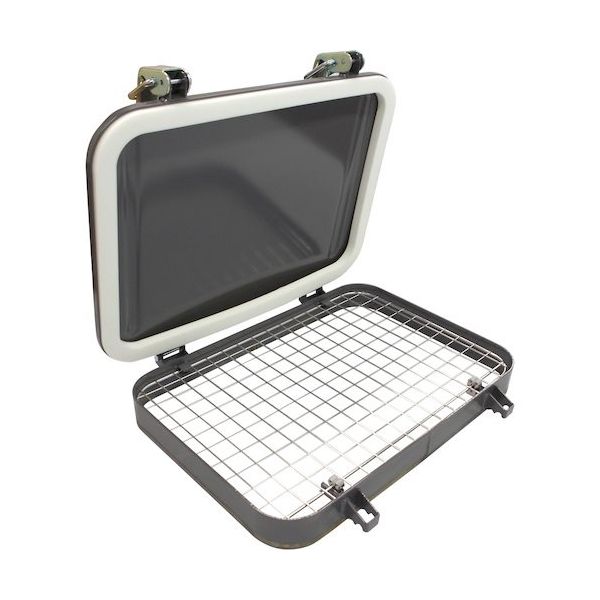 旭産業(点検窓) FREEPA A3形網付ローラーキャッチ式(シリコンパッキン) AFP-A3-GC-200D 1個 566-0206（直送品）