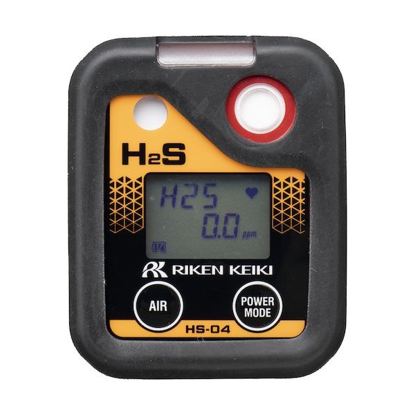 理研計器 理研 個人装着型硫化水素計 HSー04 乾電池仕様(トレーサビリティ証明書付) 00 X2000 1台 582-0767（直送品）