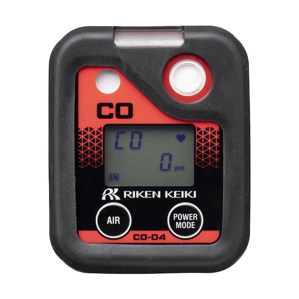 理研計器 理研 個人装着型一酸化炭素計 COー04 乾電池仕様(トレーサビリティ証明書付) 00 X2000 1台 581-9165（直送品）