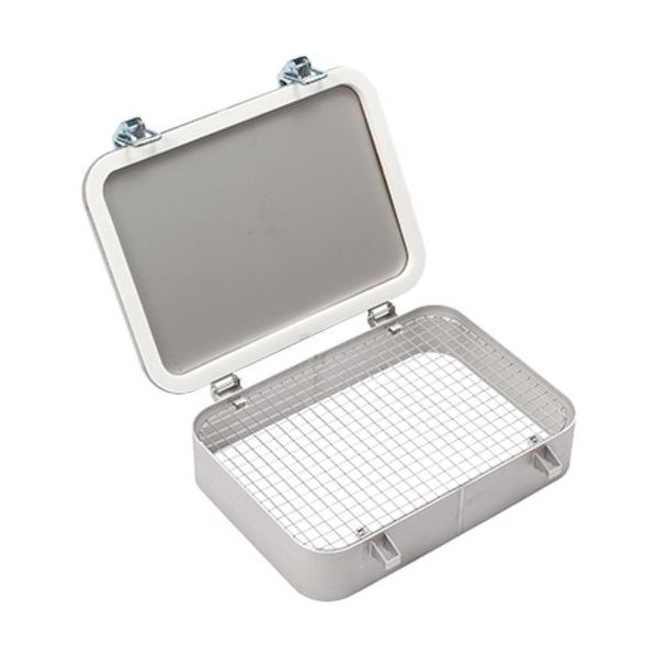 椿本チエイン TSUBACO つばきワンタッチ窓 耐食シリーズ ハイネック 網付ボルト式 350X500 CMD-Q3-H-GK 1個（直送品）