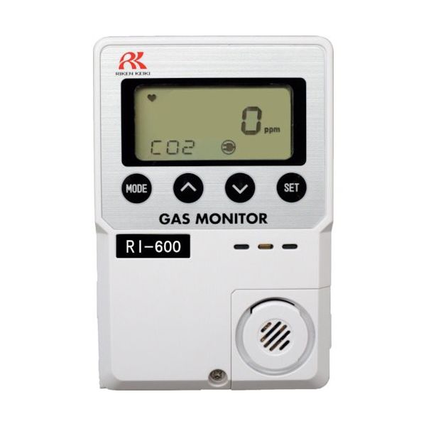 理研計器 理研 簡易定置型二酸化炭素計 RIー600(0ー10000PPM)AC100V仕様 RI600-00 AC 10000 1台（直送品）