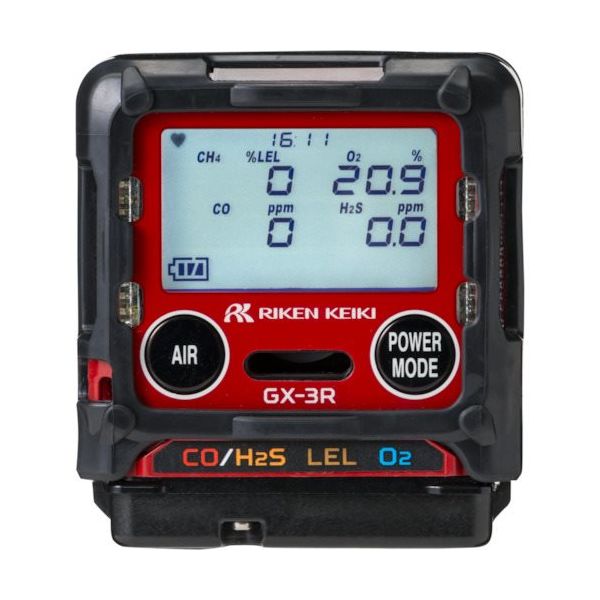 理研計器 理研 個人装着型マルチガス検知器 GXー3RタイプFH GX-3R 12 1台 597-8679（直送品）