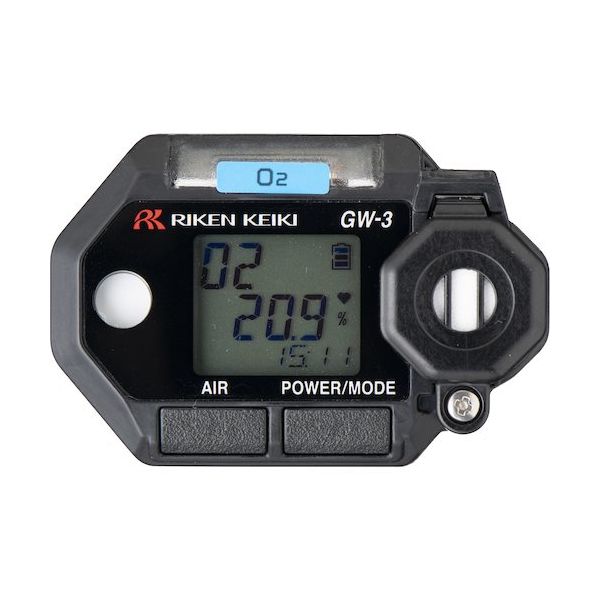 理研計器 理研 腕時計型(装着型)酸素濃度計 GWー3(OX)(トレーサビリティ証明書付) GW-3 01 X2000 1台（直送品）