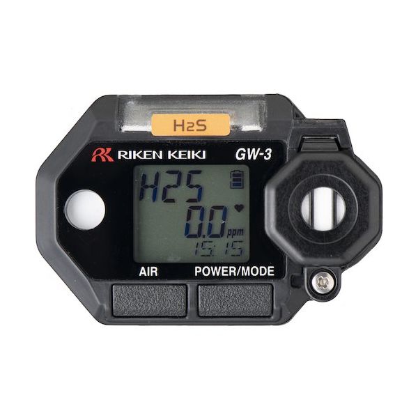 理研計器 理研 腕時計型(装着型)硫化水素計 GWー3(HS)(トレーサビリティ証明書付) GW-3 02 X2000 1台（直送品）