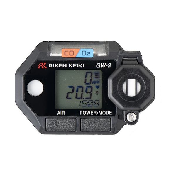 理研計器 理研 個人装着型酸素・一酸化炭素計 GWー3(CX)(トレーサビリティ証明書付) GW-3 05 X2000 1台（直送品）