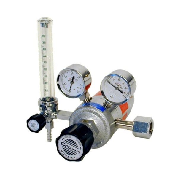 ユタカ Crown 炭酸ガス用流量計付ヒーター内蔵圧力調整器 FCRー50N 1個 629-9784（直送品）