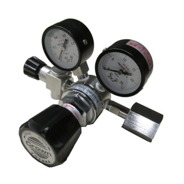 ユタカ Crown ステンレス製バルブ付二段式精密圧力調整器 水素用 GSR2-4-5AB3-2LF4TF-V H2 1個 629-9759（直送品）
