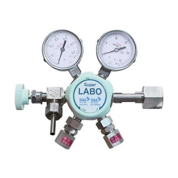 分析・研究用抗菌・抗ウイルスハンドル仕様圧力調整器(二段減圧式) S2ー1VRー1G8GーB1N1 QAN104751 1台（直送品）