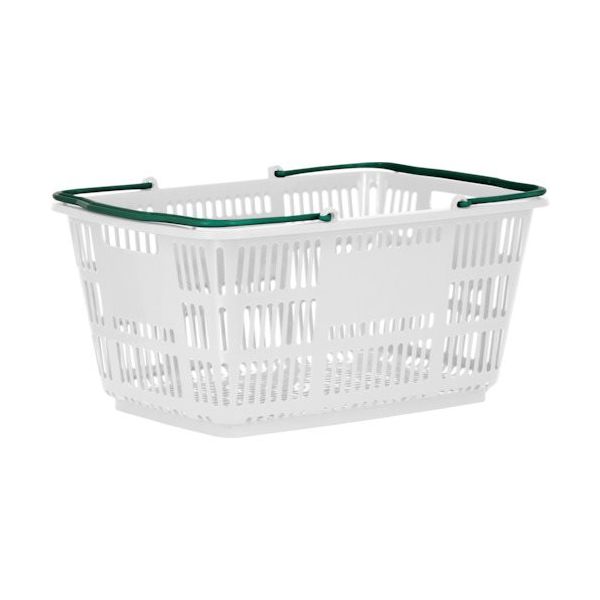 スーパーメイト カゴCBー33Eホワイト×ダークグリーン360×505×250 CB-33EWDG 1個 339-8422（直送品）