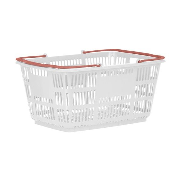 スーパーメイト カゴCBー33Eホワイト×チェリーピンク360×505×250 CB-33EWCP 1個 339-8429（直送品）