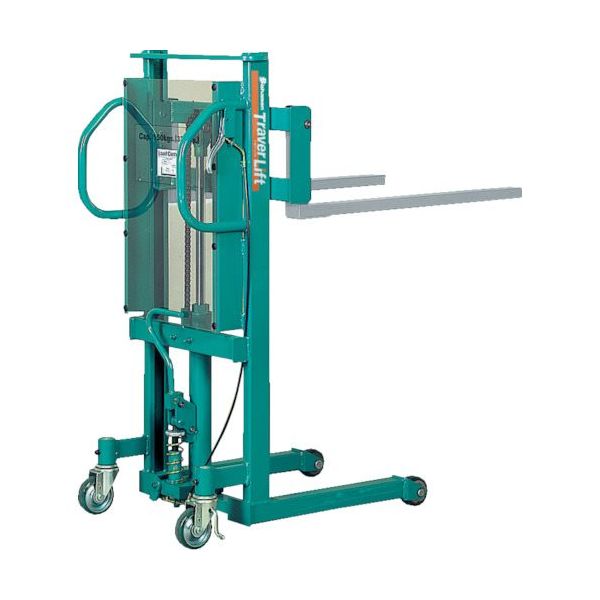 フォーク式リフター トラバーリフト(手動油圧式) 均等荷重380kg フォーク寸法600mm ストローク1200mm STL38 1台（直送品）