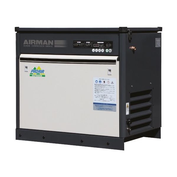 北越工業 北越 スクリューコンプレッサ ドライヤ付 屋外仕様 3.7KW 60Hz SMS4ESD-6C 1台 162-1719（直送品）