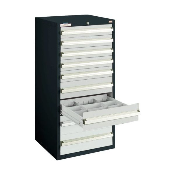 大阪製罐 OS ライトキャビネット軽量型(5型)(ブラック&シルバー) 5-1211-BS 1台 654-7811（直送品）