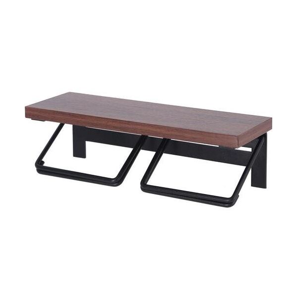 不二貿易 トイレットペーパーホルダー 2ロール BR×BK 16098 1個 675-3365（直送品）