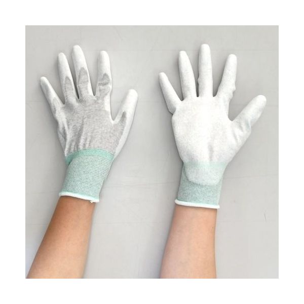 丸和ケミカル 制電PUパーム手袋 10双入 Mサイズ 1767-M 1組(10双) 684-2485（直送品）