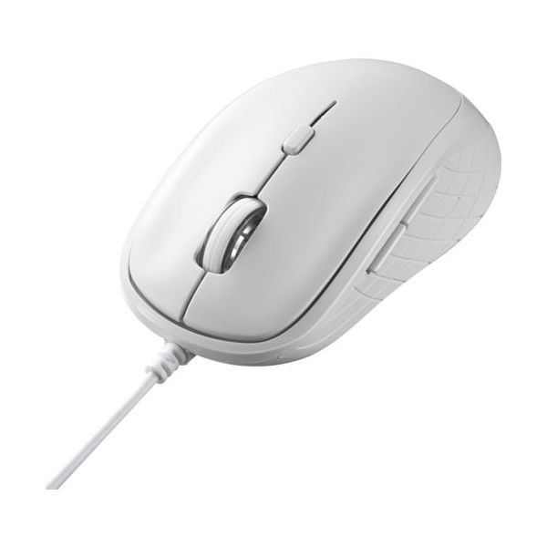 バッファロー 有線BlueLEDマウス 5ボタン ホワイト BSMBU310WH 1個 682-8064（直送品）