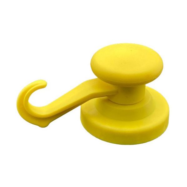 東京パーツセンター ラクテム カラーマグネット フック型 φ53 イエロー CMH53-Y 1個 682-8104（直送品）