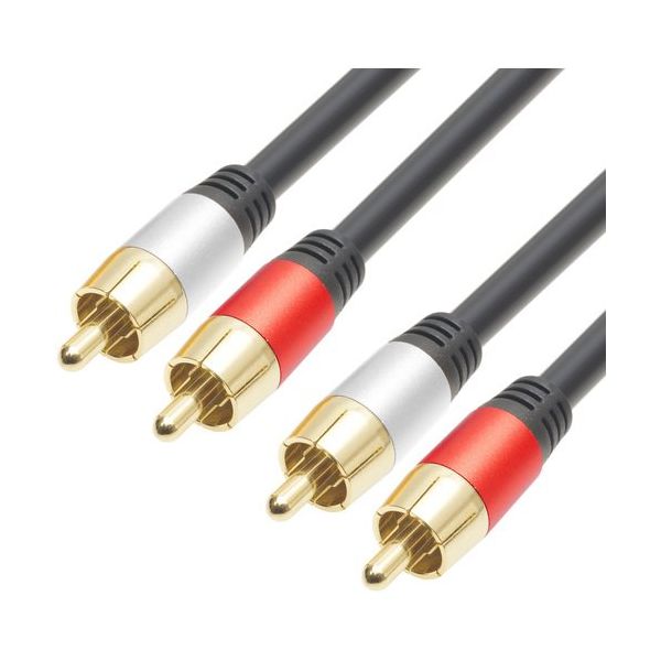 ホーリック RCAオーディオケーブル 2m 2RCA RC20-801RSB 1個 684-5129（直送品）