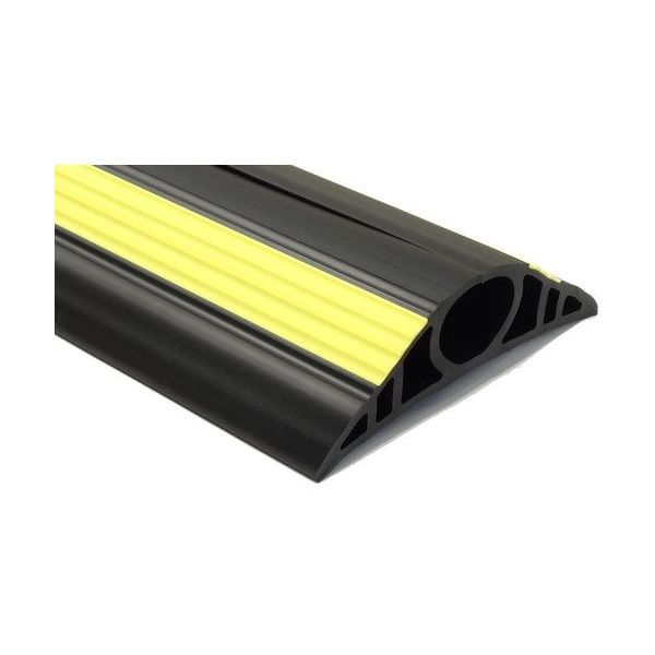 大研化成工業 大研 ケーブルプロテクタ2 60x1M ブラック(黄色ライン入り) CP2-60X1MBK 1本 683-3202（直送品）