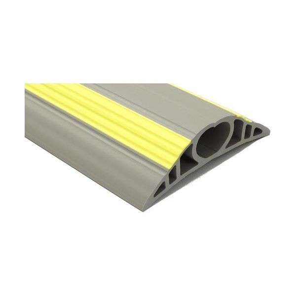 大研化成工業 大研 ケーブルプロテクタ2 60x3M グレー(黄色ライン入り) CP2-60X3MGY 1本 683-3209（直送品）
