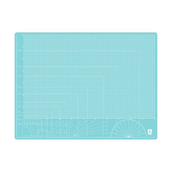 ミワックス スケルトンカッティングマット 600×450×2mm ブルー STN-A2-BU 1枚 682-9870（直送品）