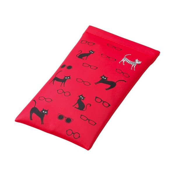 パール 片口ソフトケース ネコとメガネ柄RE 098511 1個 689-4066（直送品）