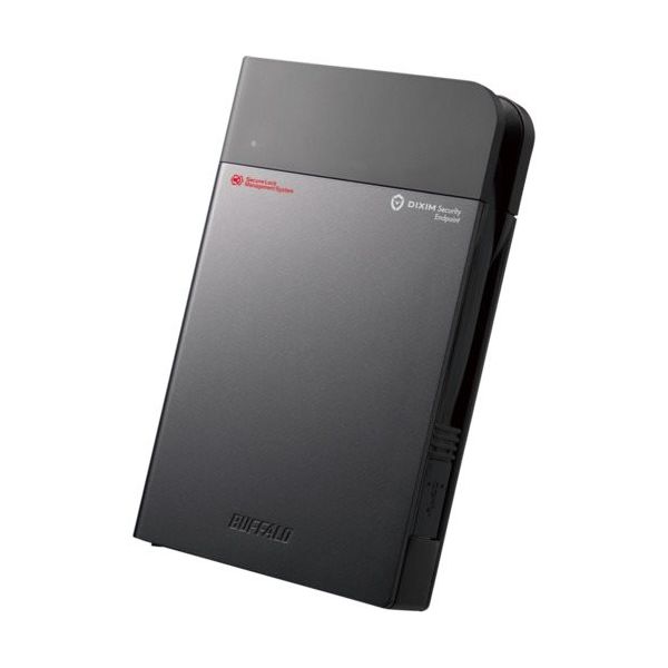 バッファロー BAFFALO 法人向け 強制暗号化 ウイルスチェック 耐衝撃ポータブルSSD 500GB SSDS-PZ500EV 1個（直送品）
