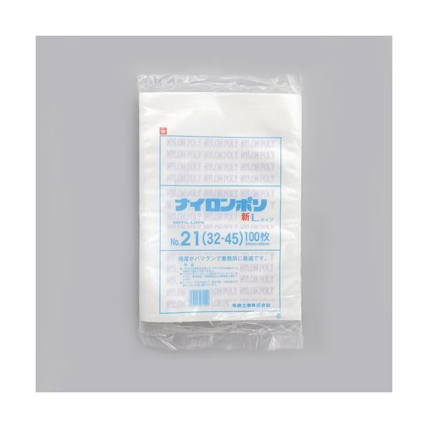 福助工業 福助 ナイロンポリ 新Lタイプ NO.21(32ー45) バラ100枚入 0985430 1袋(100枚) 690-2221（直送品）