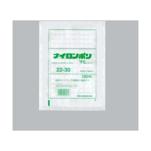 福助工業 福助 ナイロンポリ TLタイプ 22ー30 バラ100枚入 0983861 1袋(100枚) 690-2215（直送品）