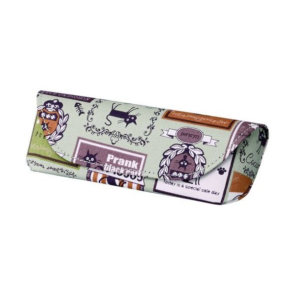 パール メガネケース HAー135 ネコ ワッペン柄GE 092912 1個 689-5984（直送品）