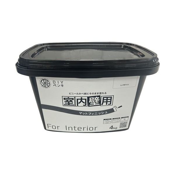 ニッぺ 室内かべ用塗料 STYLE DIYペンキマットフィニッシュ 室内壁用 スノウホワイト 4kg 4976124871313 1個（直送品）