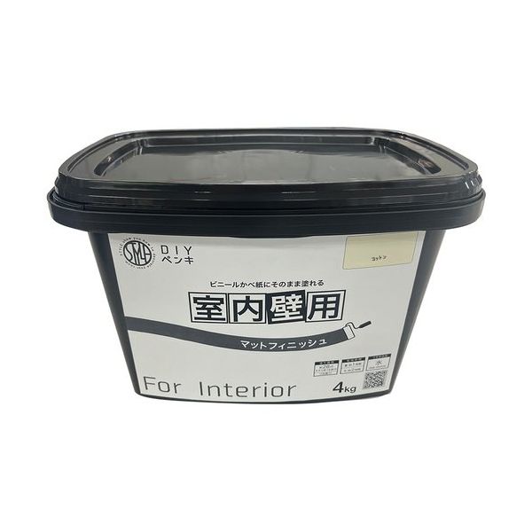 ニッぺ 室内かべ用塗料 STYLE DIYペンキマットフィニッシュ 室内壁用 コットン 4kg 4976124871337 1個（直送品）