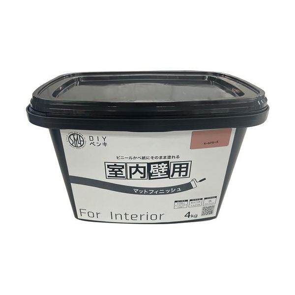 ニッぺ 室内かべ用塗料 STYLE DIYペンキマットフィニッシュ 室内壁用 オールドローズ 4kg 4976124871436 1個（直送品）