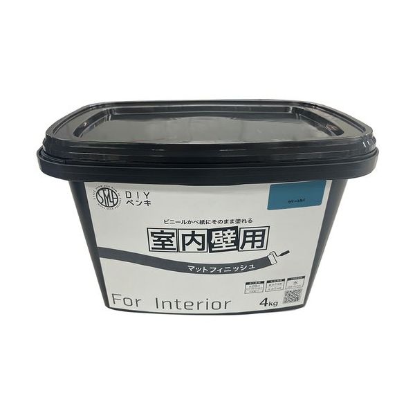 ニッぺ 室内かべ用塗料 STYLE DIYペンキマットフィニッシュ 室内壁用 サマースカイ 4kg 4976124871597 1個（直送品）